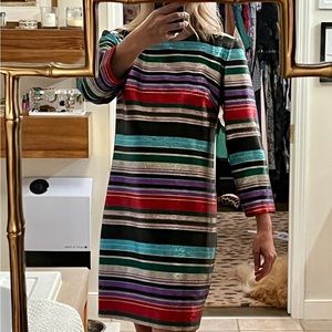 NWT Trina Turk Metallic Striped Party Dress